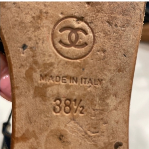 Chanel Denim Camellia Flower Cork Wedges! What are you waiting for??? 😘 - Picture 3 of 4